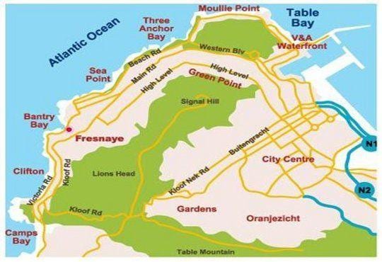 harta e bantry gjirin Cape Town