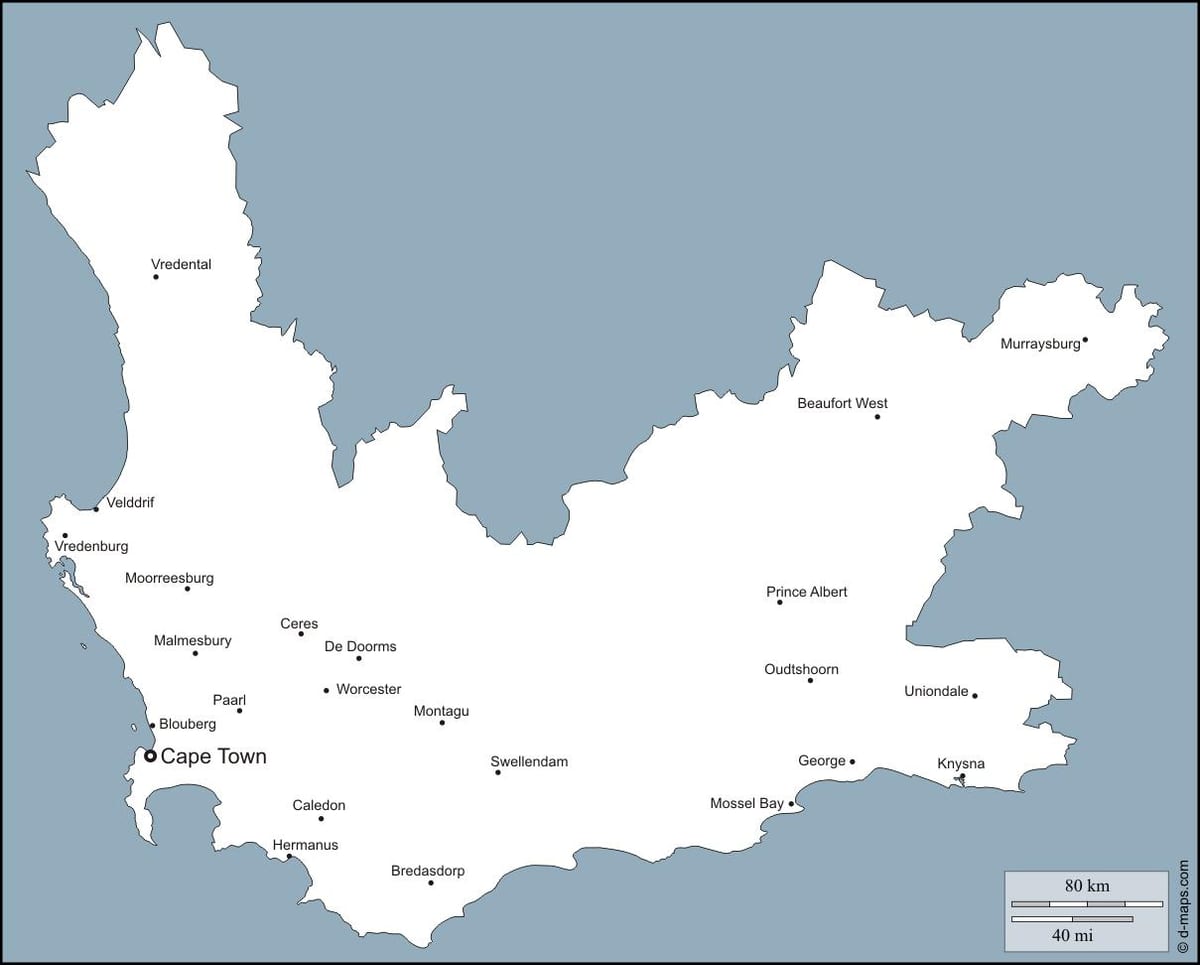 bosh harta e Cape Town