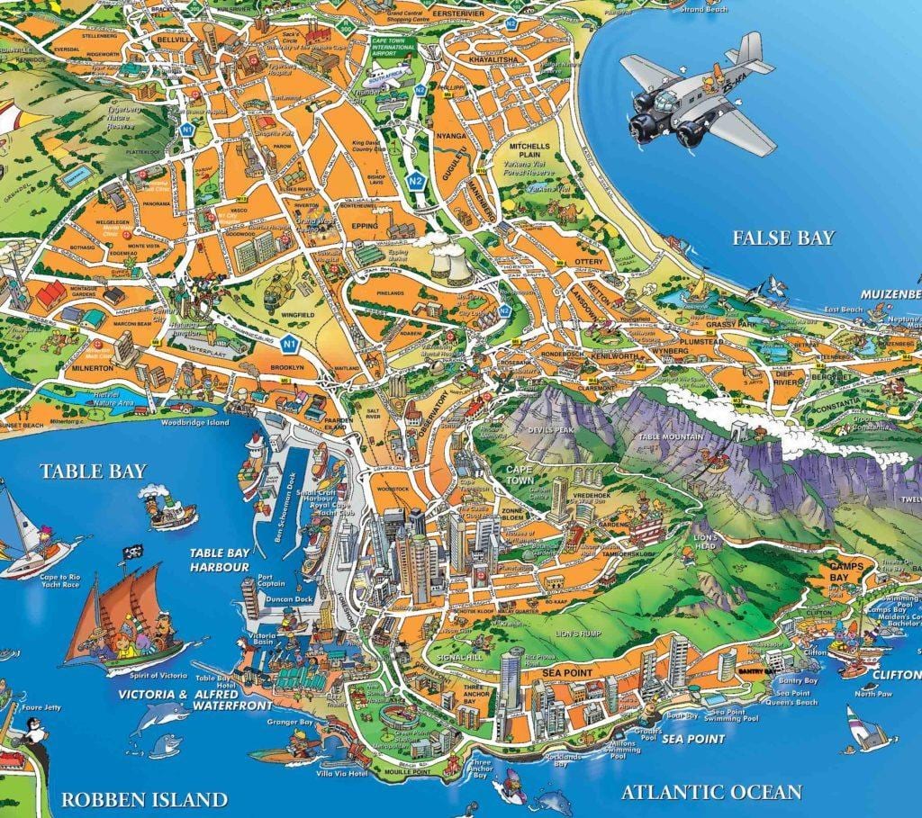 harta e Cape Town port