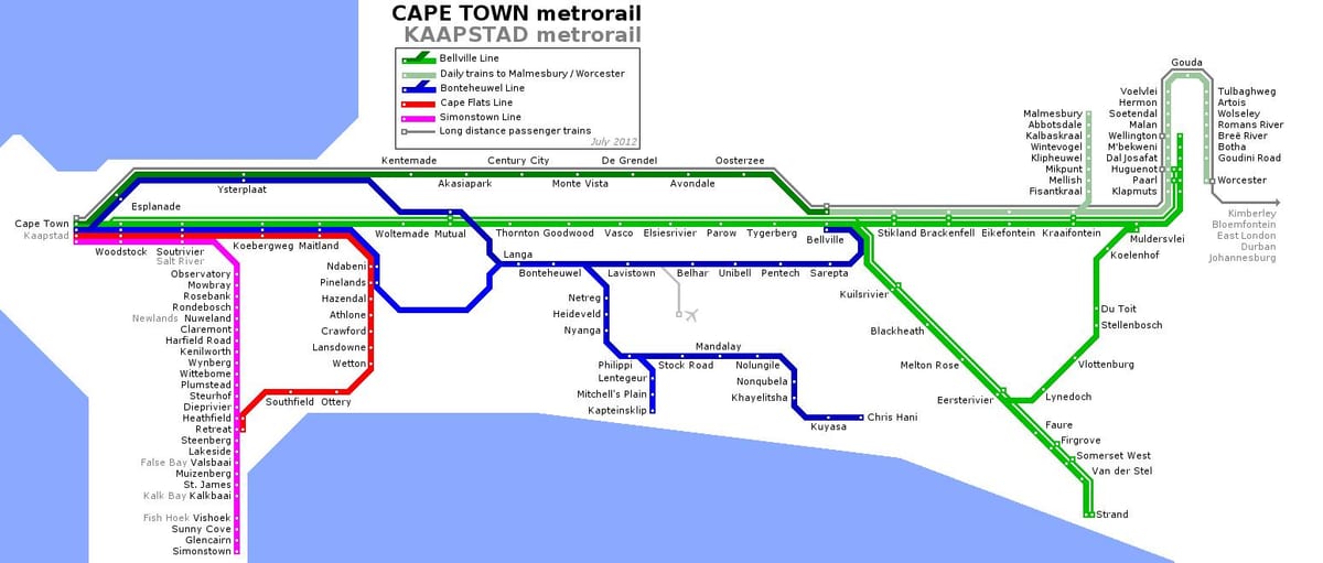 Cape Town metro hartë