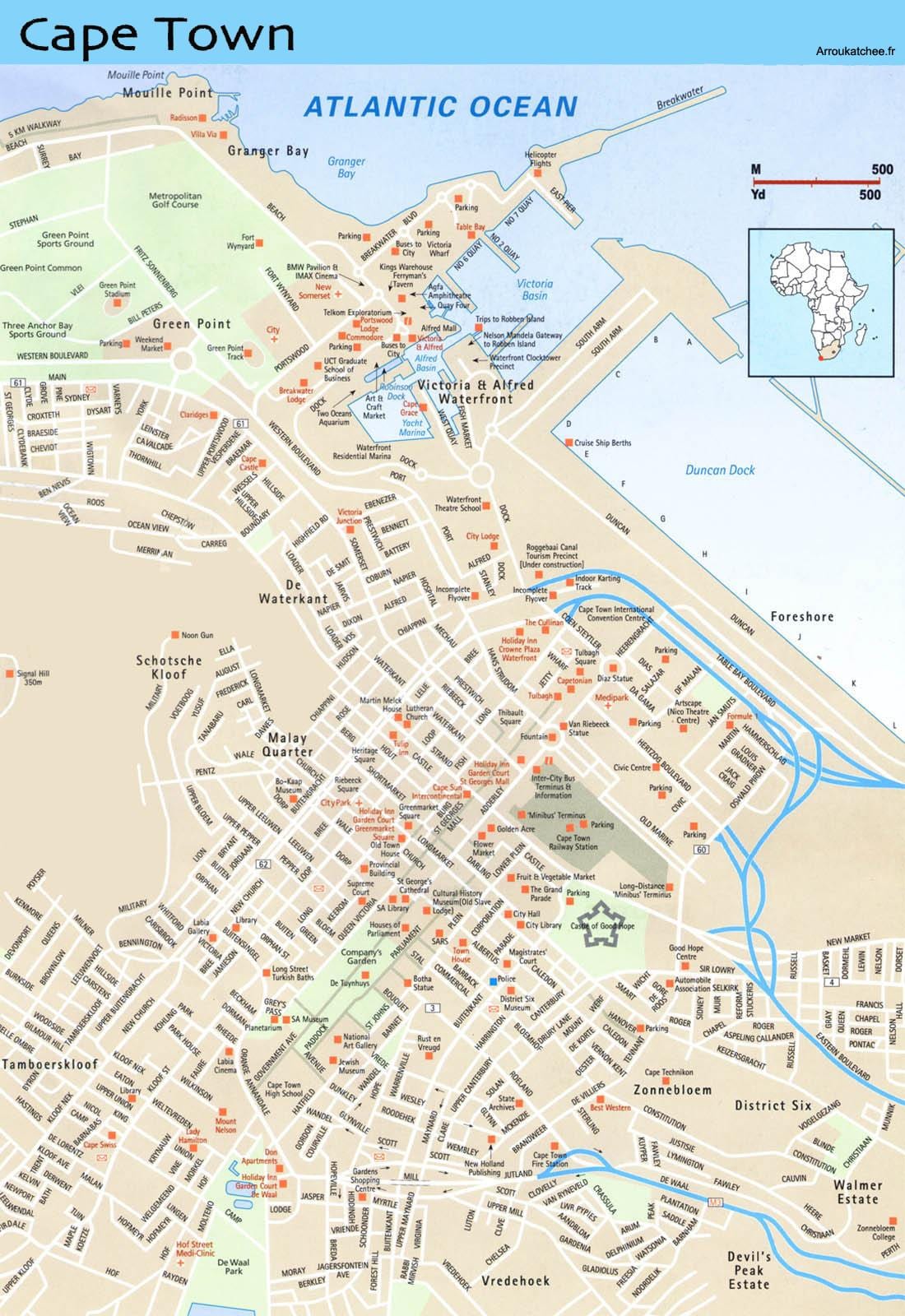rrugë hartë e Cape Town në Afrikën e Jugut