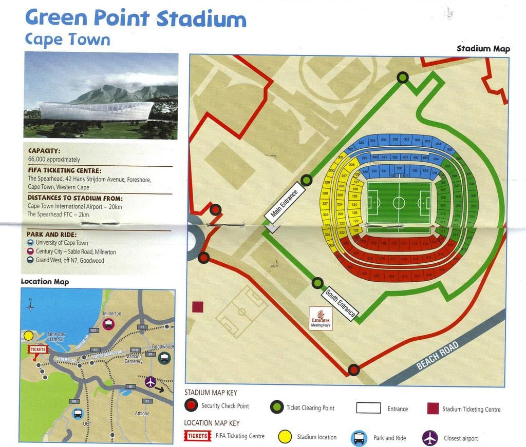 harta e green point stadium