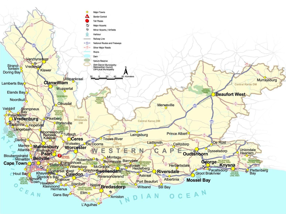 harta e cape Afrika e Jugut