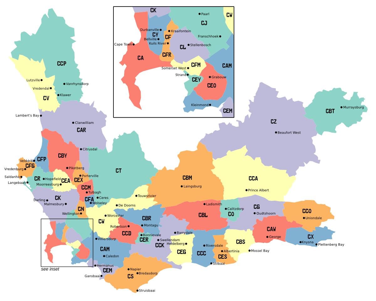 harta e western cape për kullotë