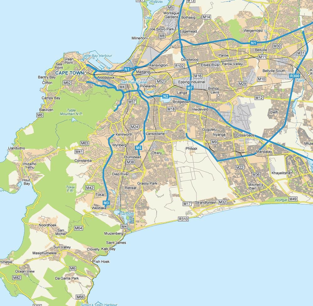 harta e ottery Cape Town 