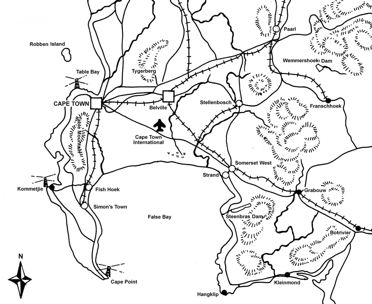 harta e krijuar hartën e Cape Town