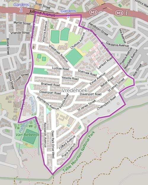 harta e vredehoek Cape Town
