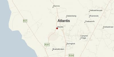 Harta e atlantis Cape Town 