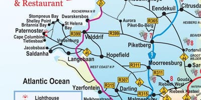 Harta e Cape Town rrugor