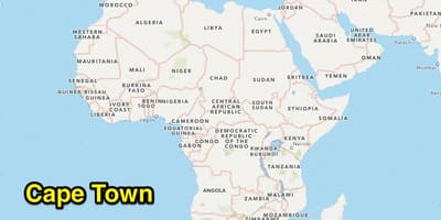 Cape Town vendndodhjen në hartë të botës