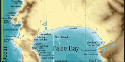 Harta e false bay Cape Town