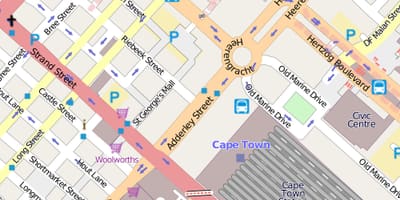 Harta e heerengracht rrugë Cape Town