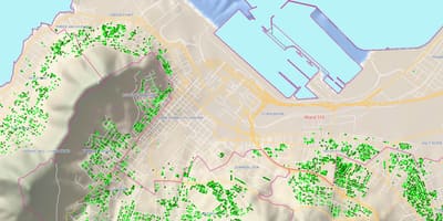 Harta e qytetit të Cape Town lagjet