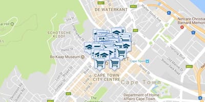 Harta e shortmarket rrugë Cape Town