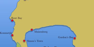Harta e simonit qytet në Afrikën e Jugut