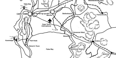 Harta e krijuar hartën e Cape Town