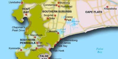 Harta e veriut për kullotë Cape Town